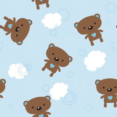 Bears and clouds clipart