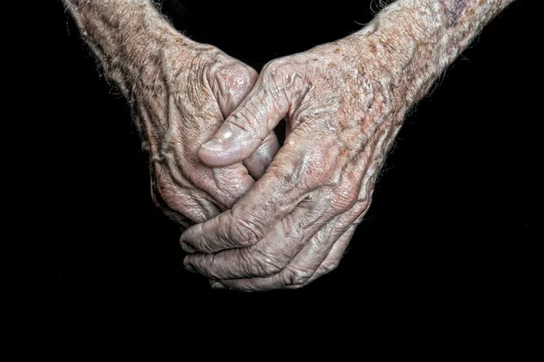 Senior handen — Stockfoto