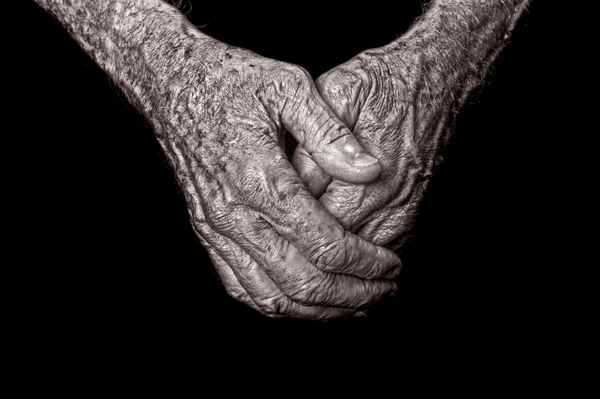 Mani di un anziano — Foto Stock