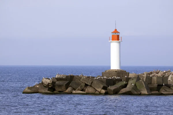 Weißer Leuchtturm — Stockfoto