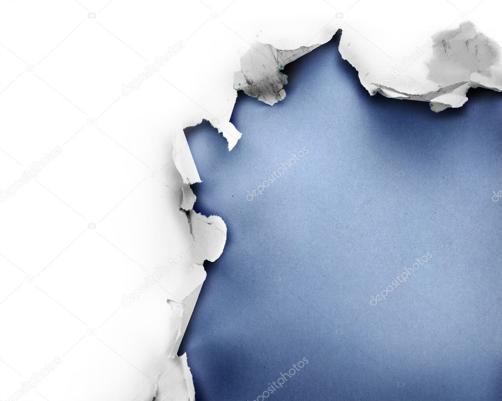 Blue paper hole.