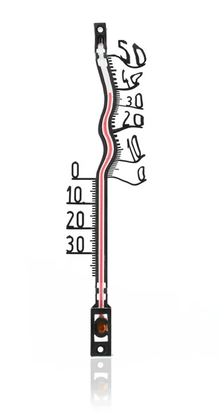 Värme koncept. smält termometer熱概念。溶けた温度計 — ストック写真