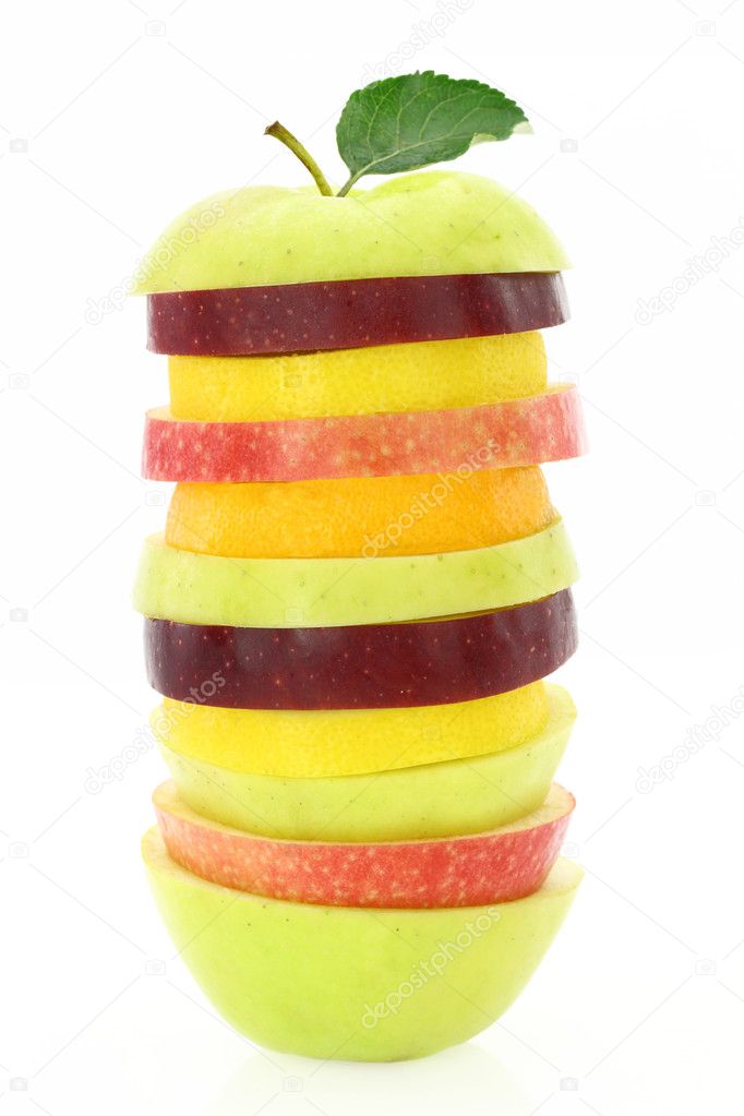 Fruit slices for a healthy nutrition