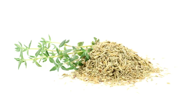 Fresh and dry thyme — Stock Photo, Image