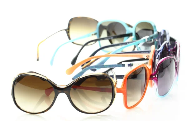 Colección de gafas de sol sobre fondo blanco —  Fotos de Stock