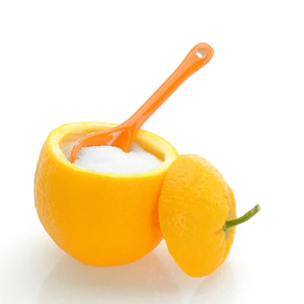 Azúcar de frutas en una naranja — Foto de Stock