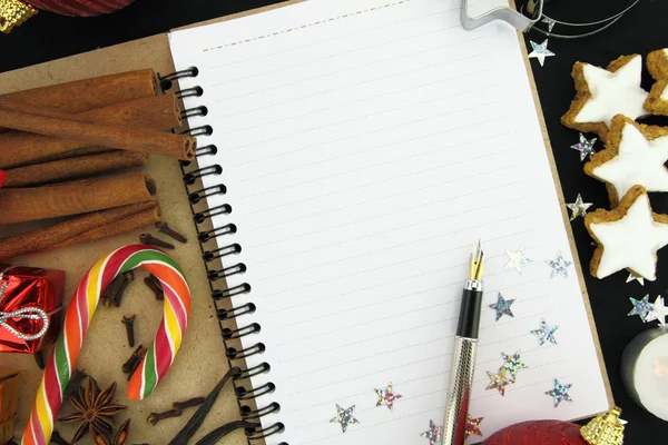 Christmas note book — Stock Photo, Image