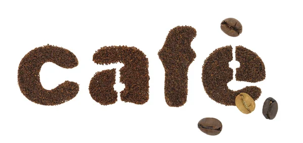 Kawiarnia litery — Zdjęcie stockowe