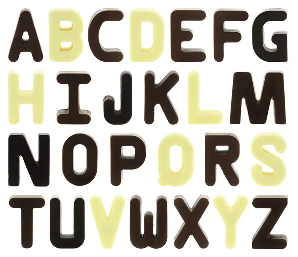 Шоколадный алфавит — стоковое фото