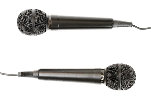 Deux microphones sur fond blanc-var. 4 — Photo