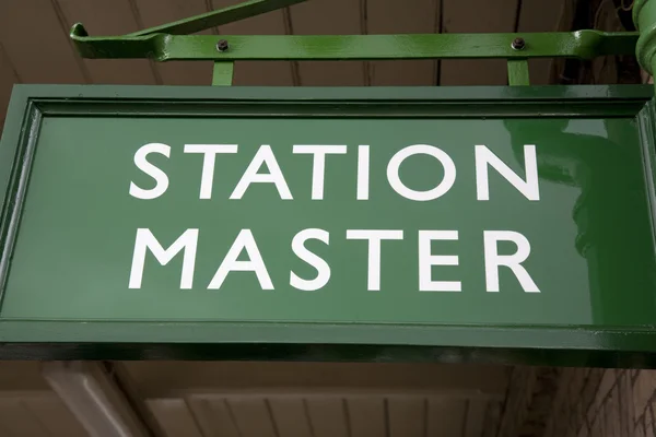 マスターのステーション サイン — ストック写真