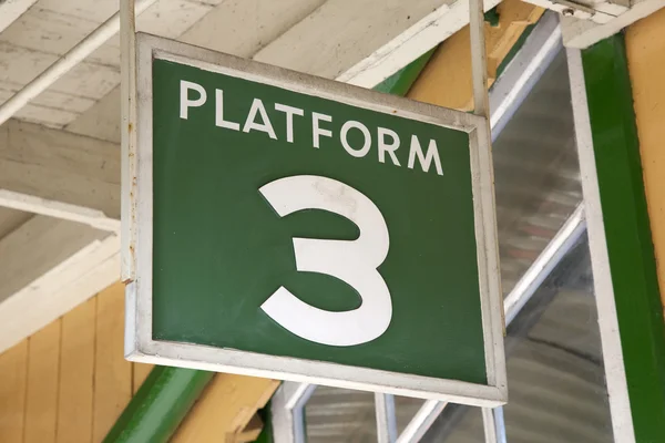 Platform 3 teken — Stockfoto