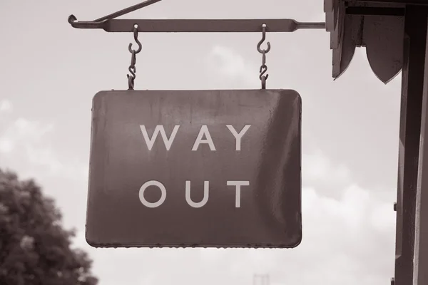 Way Out Sign — Stock Photo, Image