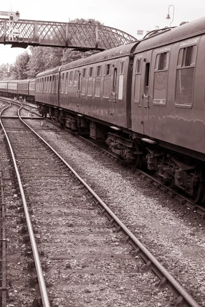Τρένο στο σταθμό — Φωτογραφία Αρχείου