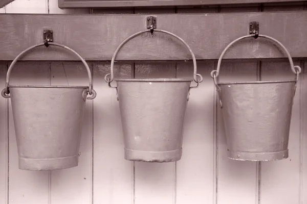Três baldes — Fotografia de Stock