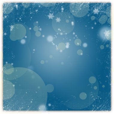 Abstract christmas background with snow and night winter sky clipart