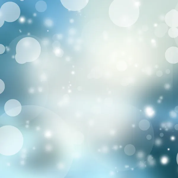 Winter abstract background with bokeh lights and snowflakes — Stock Photo, Image