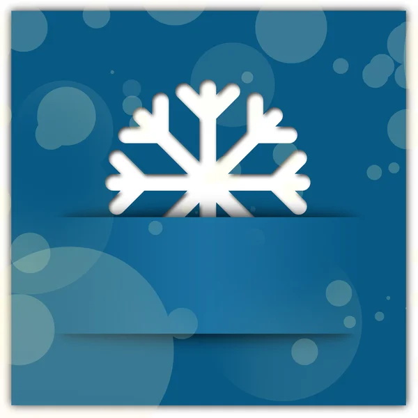 Noel kar tanesi aplike grafik arka plan mavi — Stok fotoğraf