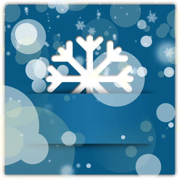 Χριστουγεννιάτικη νιφάδα χιονιού απλικέ γραφικό φόντο μπλε — Φωτογραφία Αρχείου