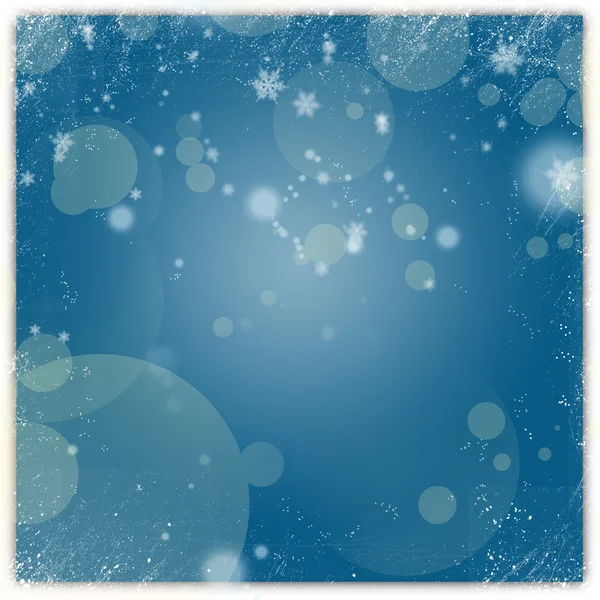 Abstract christmas background with snow and night winter sky — Stock Photo, Image