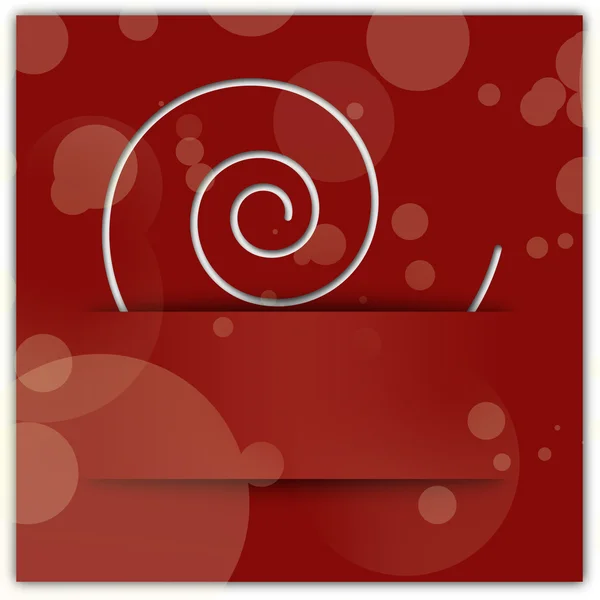 Weiße Wirbelapplikation auf rotem Hintergrund — Stockfoto