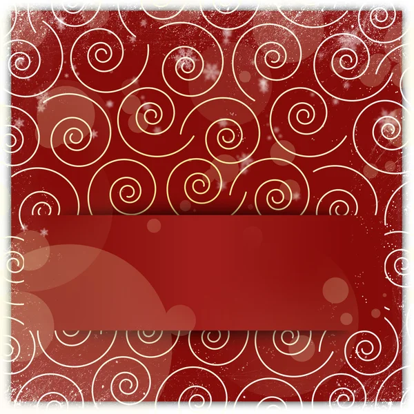 Swirl christmas ornament achtergrond met copyspace stoffen — Stockfoto