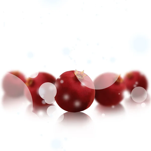 Healthy food background. Juicy ripe pomegranate isolated on whit — Stock Photo, Image