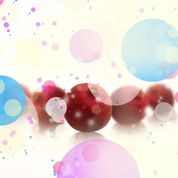 Fondo colorido de vacaciones con confeti y granada — Foto de Stock