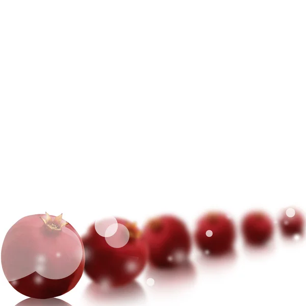 Healthy food background. Juicy ripe pomegranate isolated on whit — Stock Photo, Image