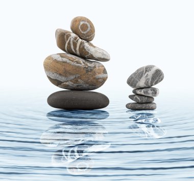 Zen stones in water clipart