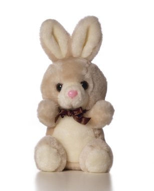 Rabbit toy on white background clipart