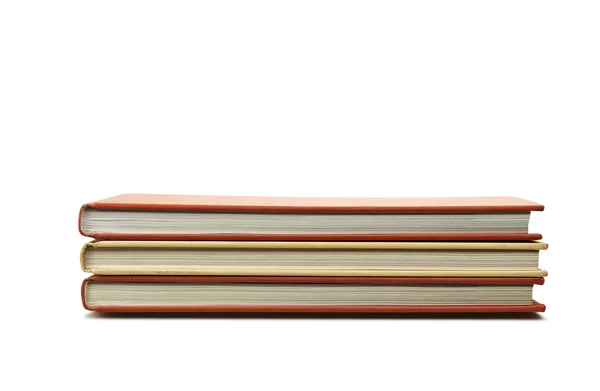 Stack of books isolated on the white,clipping path — Stock Photo, Image