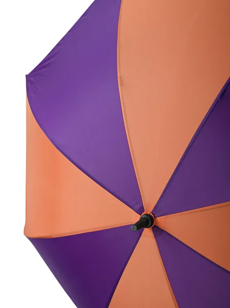 Ouvert multicolore parapluie plan gros plan, segments de couleur — Photo