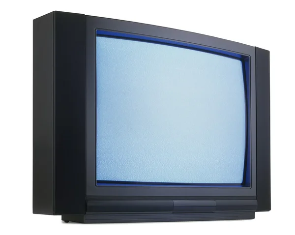 旧的老式的电视隔绝与剪切路径 — 图库照片