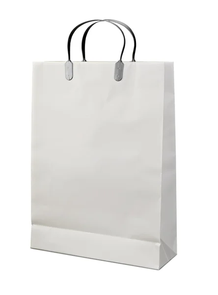 White Shopping Bag close up shot — Stock Photo, Image