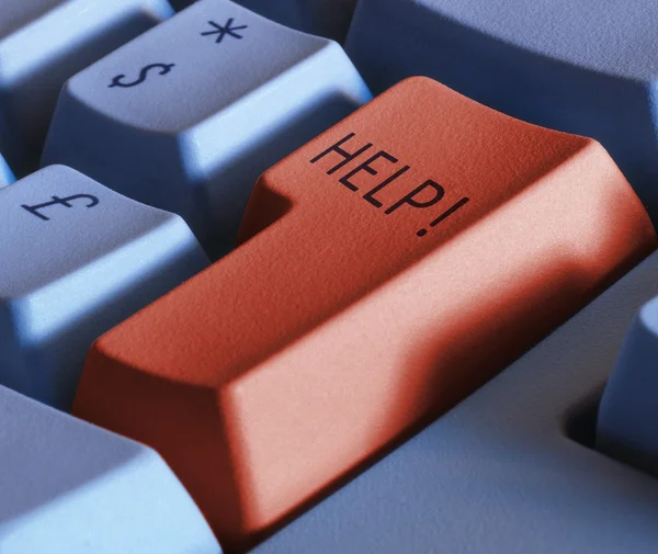Keyboard enter key with special word- help — Stock Photo, Image