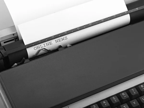 Máquina de escribir, concepto de Noticias Online — Foto de Stock