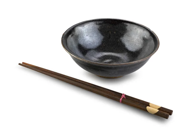 stock image Traditional tableware of Asia, chopsticks and bowl