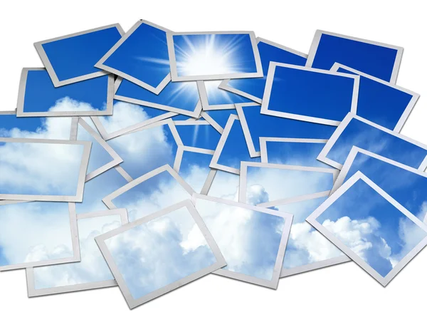 相框与蓝蓝的天空 — 图库照片