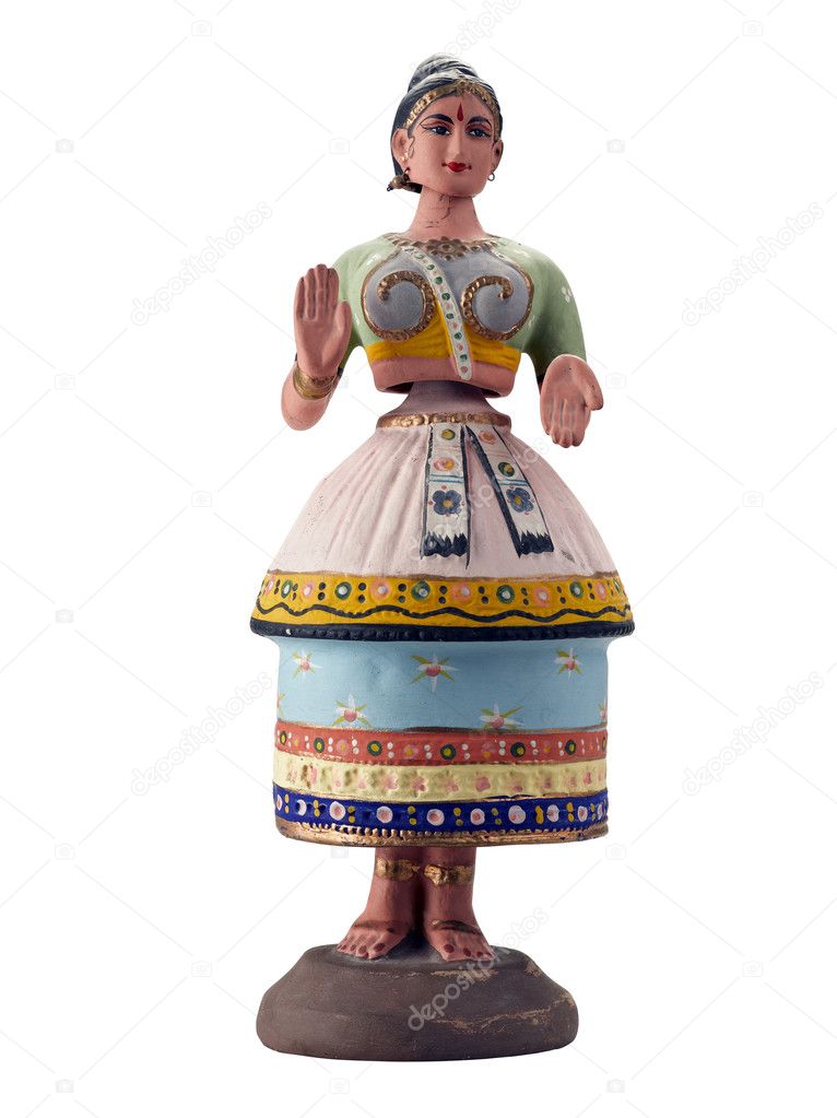 Handmade Indian dancing doll with clipping path Stock Photo by ©Bombaert  11137651