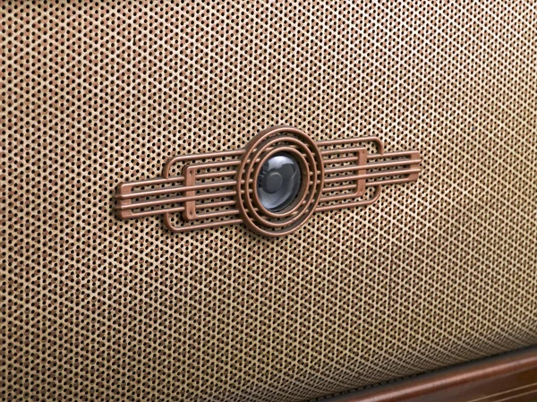 Panneau avant décoratif d'une ancienne radio — Photo