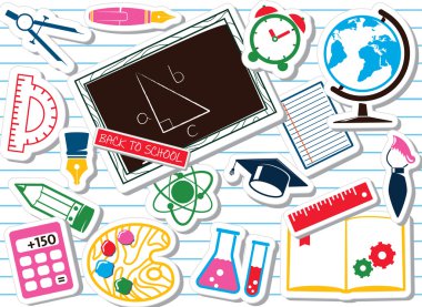 Back to school set clipart