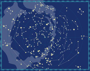 Celestial Map of The Night Sky clipart