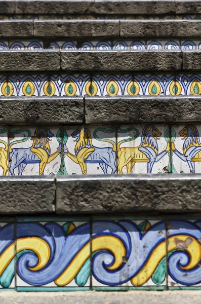 Italy, Sicily, Caltagirone (Catania Province), Santa Maria Del Monte steps, built in 1606 A.C. — Stock Photo, Image