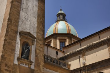 Italy, Sicily, Caltagirone town (Catania Province), S. Francesco d'Assisi Cathedral (18th century) clipart