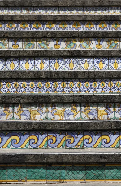 Italy, Sicily, Caltagirone (Catania Province), Santa Maria Del Monte steps, built in 1606 A.C. — Stock Photo, Image