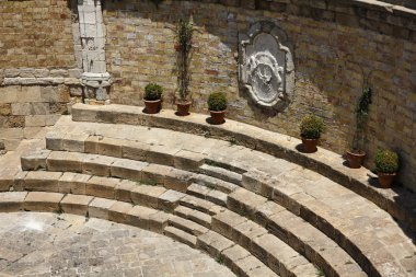 Italy, Sicily, Caltagirone town (Catania Province), greek anphitheatre near the S. Francesco Bridge clipart