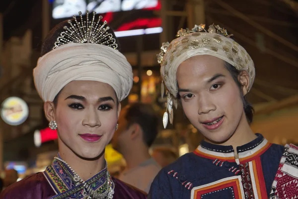 Thaiföld, Chiang Mai, belvárosi meleg büszkeség parádé — Stock Fotó