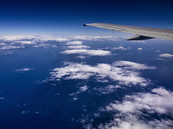 Italien, Flygfoto över molnen och Tyrrenska havet — Stockfoto