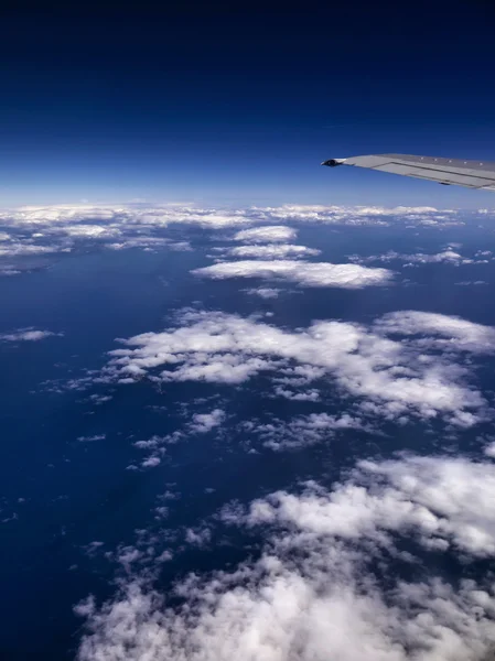 Italien, Flygfoto över molnen och Tyrrenska havet — Stockfoto